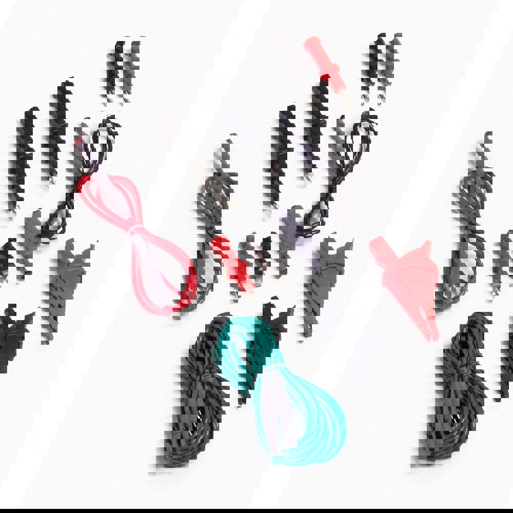 The Fluke 2000ACC Test Lead Accessory Kit is a replacement accessory kit for the Fluke 2052 Advanced Wire Tracer and 2062 Advanced Pro Wire Tracer. The round and blade adapter sets make it easy to connect test leads to outlets, while the alligator clips